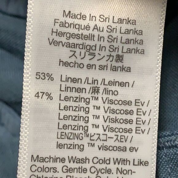 Womens Nwt Madewell Linen Blend Baggy High Rise Cropped Pants - Picture 7 of 8